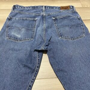 Polo Ralph Lauren 867 Classic Straight Leg‎ Jeans Men 36x30 Blue Distressed